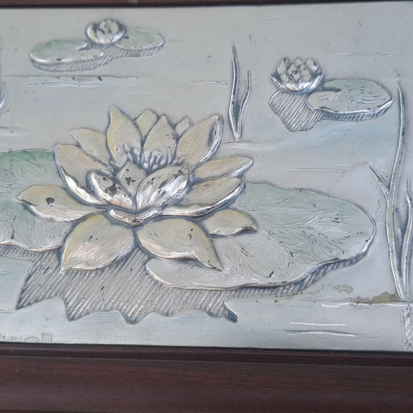 996 sterling silver and wood Alluani Carillon jewllery box - Picture 12 of 14